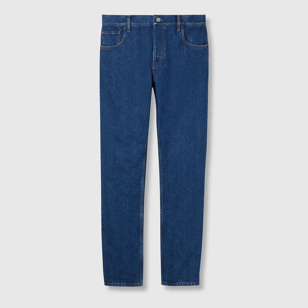Tapered Denim Pant With Web