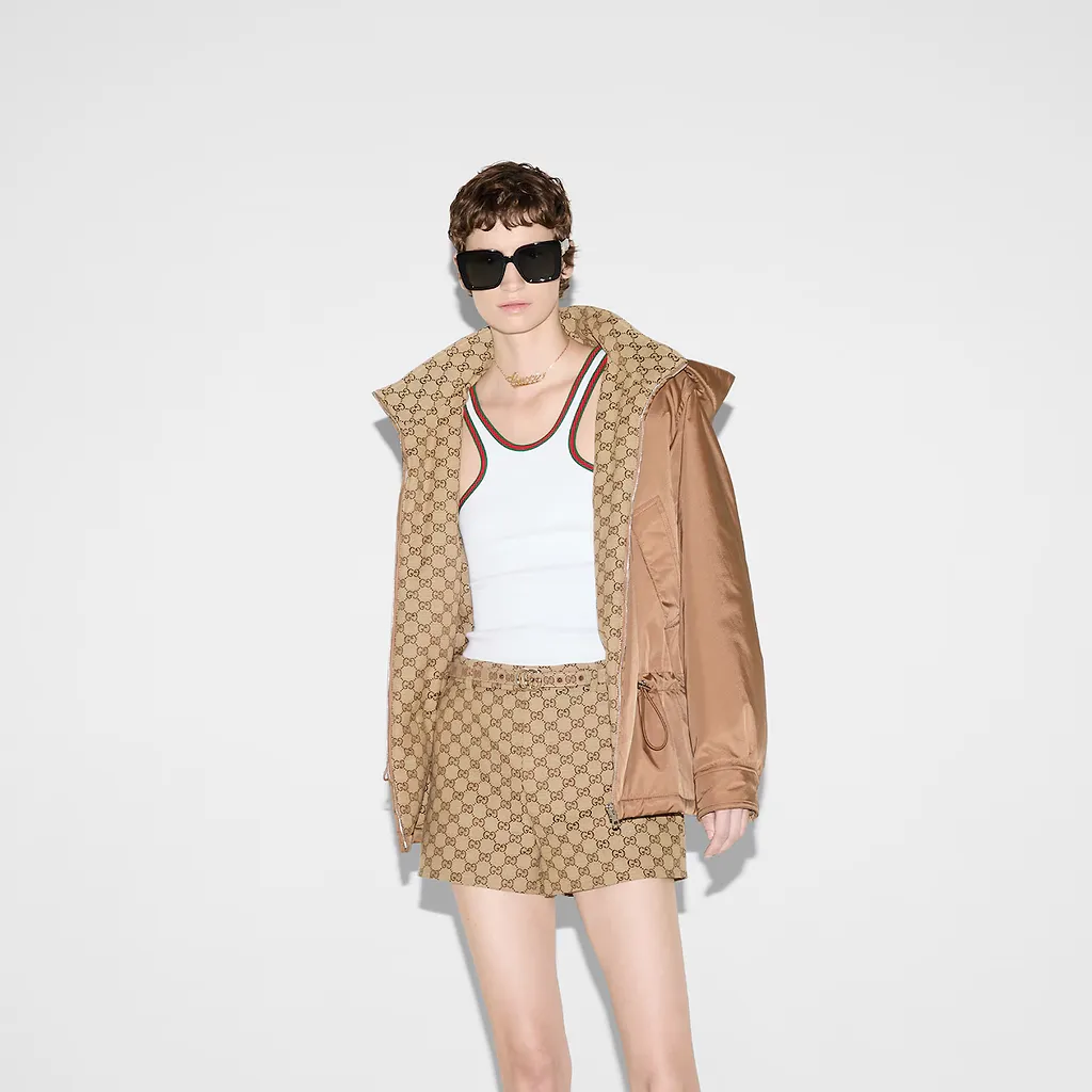 Gabardine Fine Nylon Bomber Jacket
