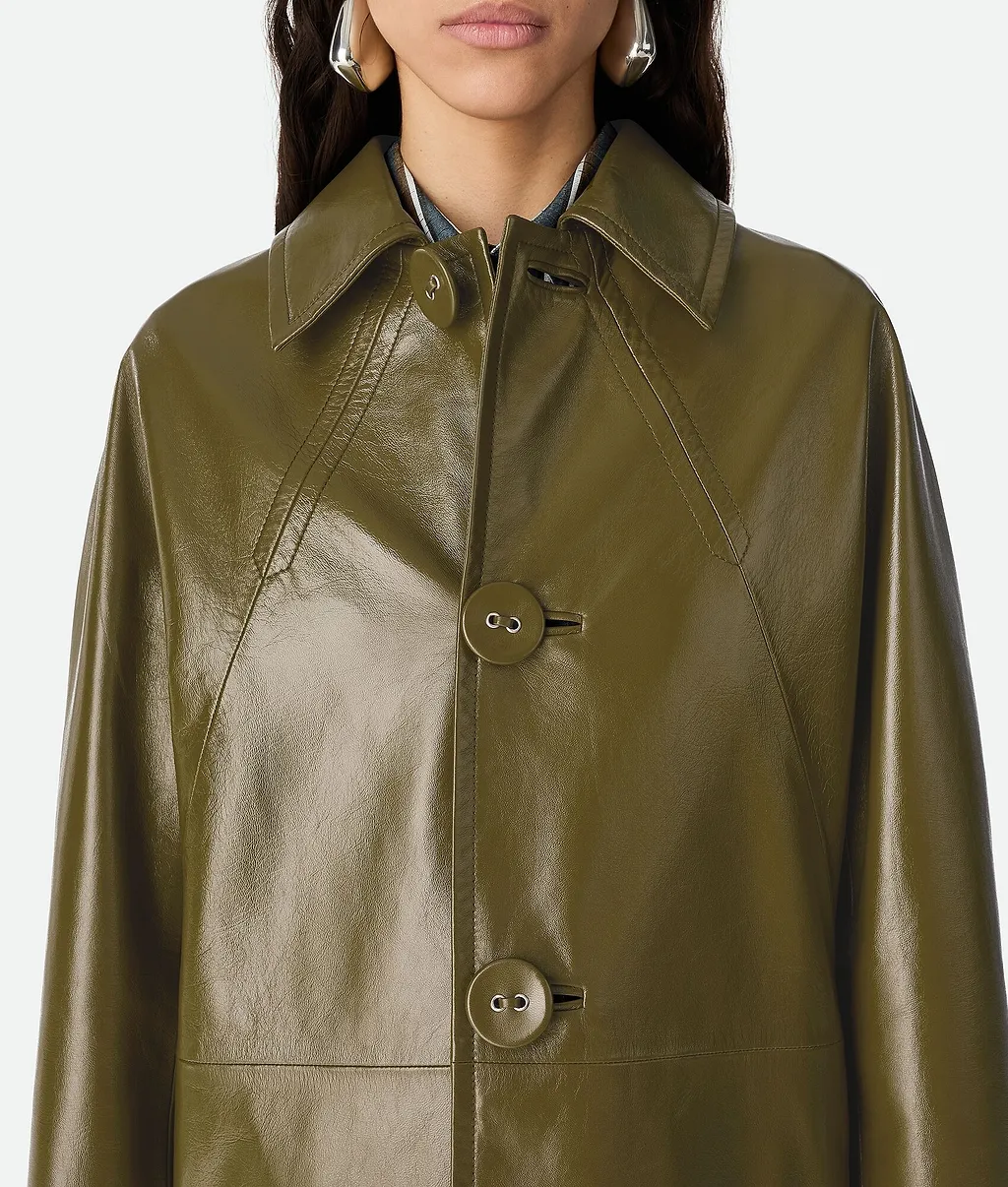 Shiny Leather Coat