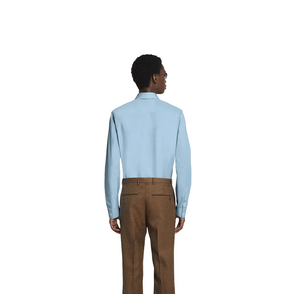 Cotton Poplin Shirt With Embroidery