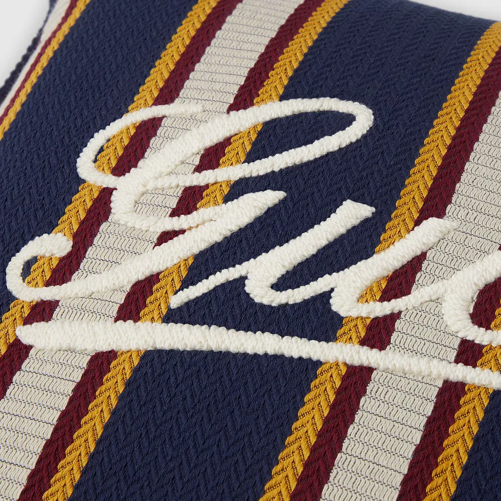 Small Striped Cotton Jacquard Cushion