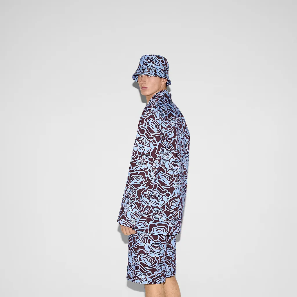 Printed Cotton Gabardine Jacket