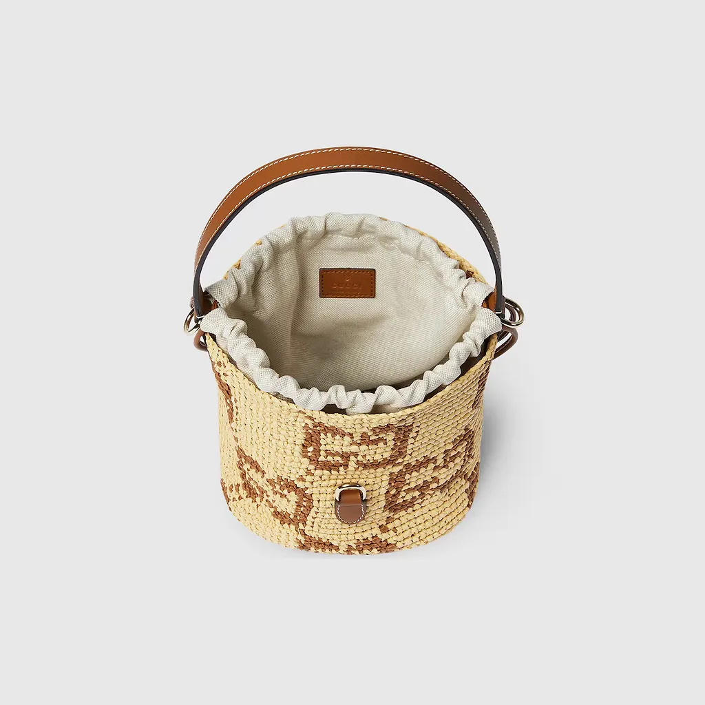 Woven Mini Bucket Bag