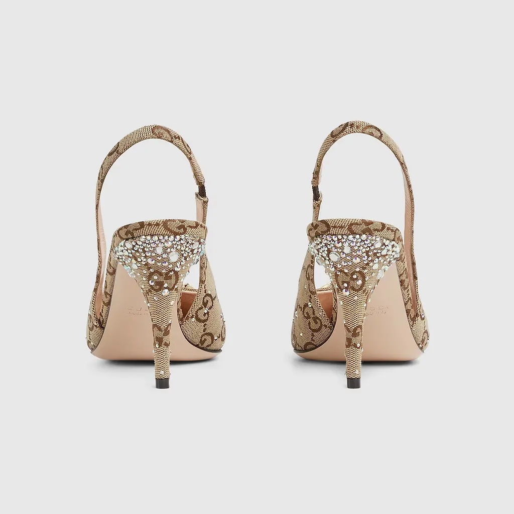 Slingback Pump With Crystal Horsebit