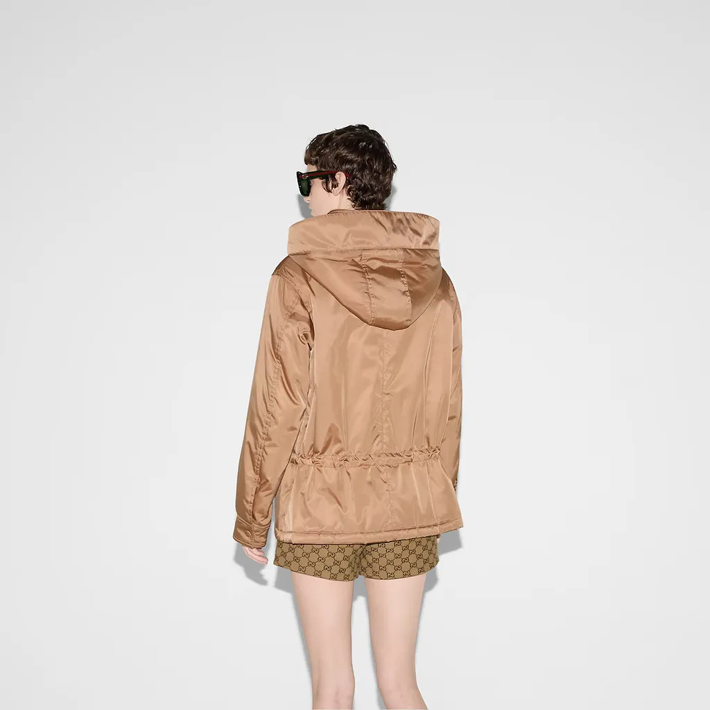 Gabardine Fine Nylon Bomber Jacket