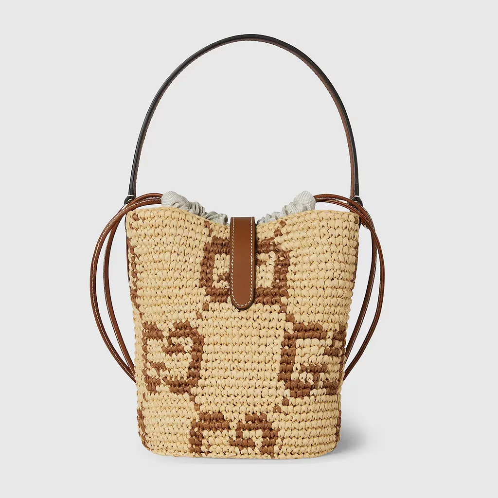 Woven Mini Bucket Bag
