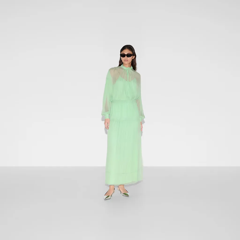 Silk Chiffon Creponne Top