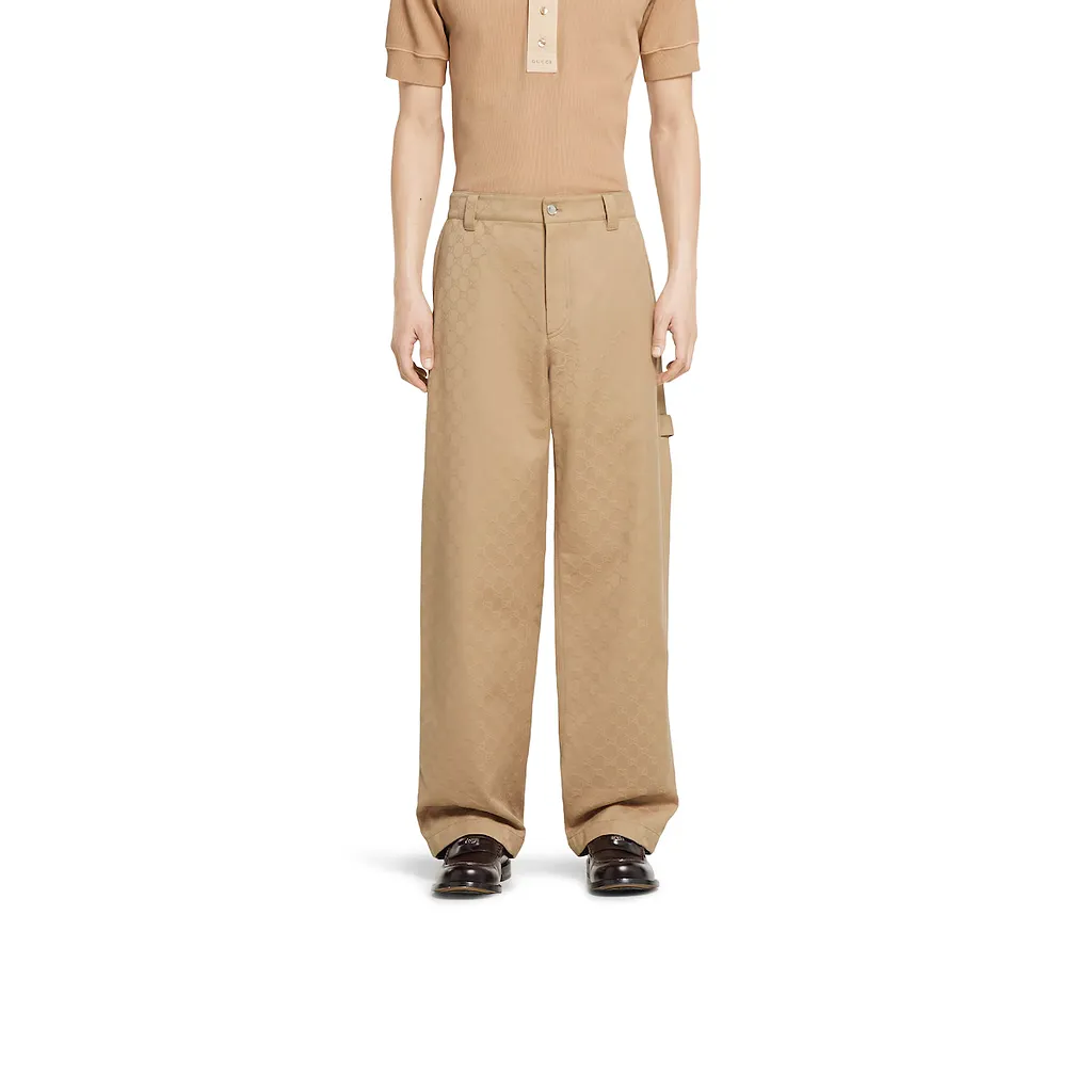 Gg Cotton Gabardine Pant
