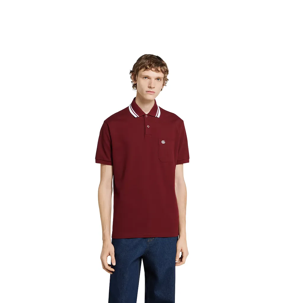 Cotton Piquet Polo Shirt With Embroidery