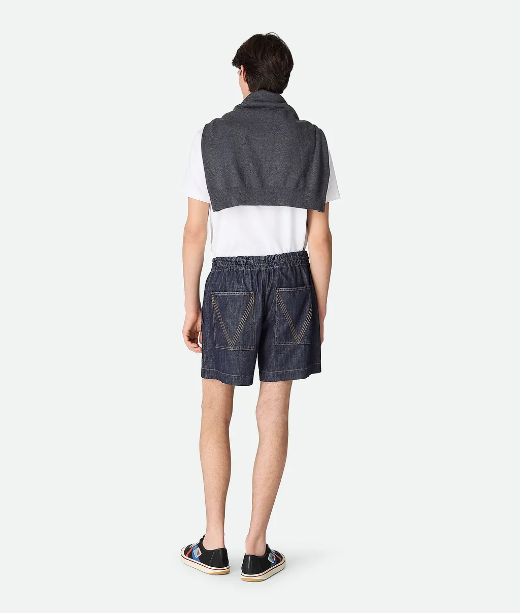 Rinsed Indigo Denim Shorts