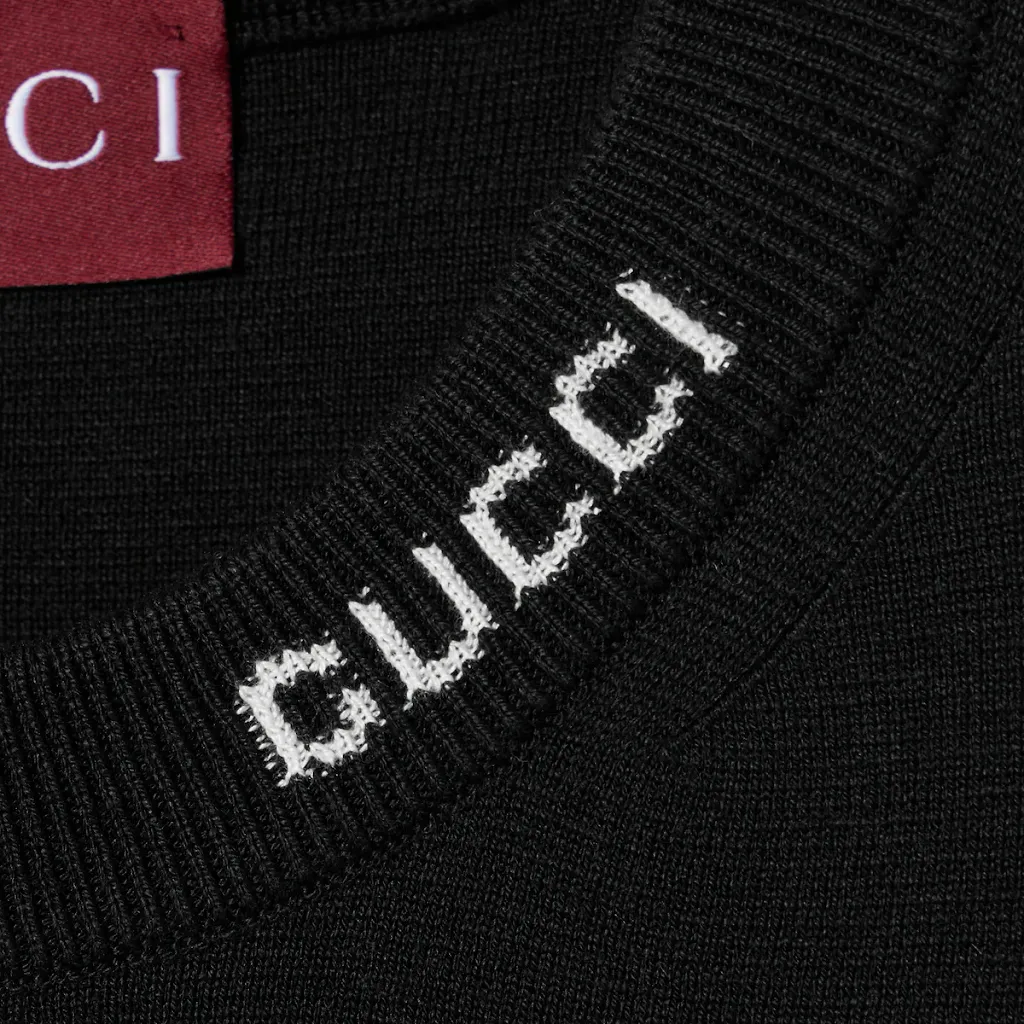 Silk Cotton T-Shirt With Gucci Intarsia