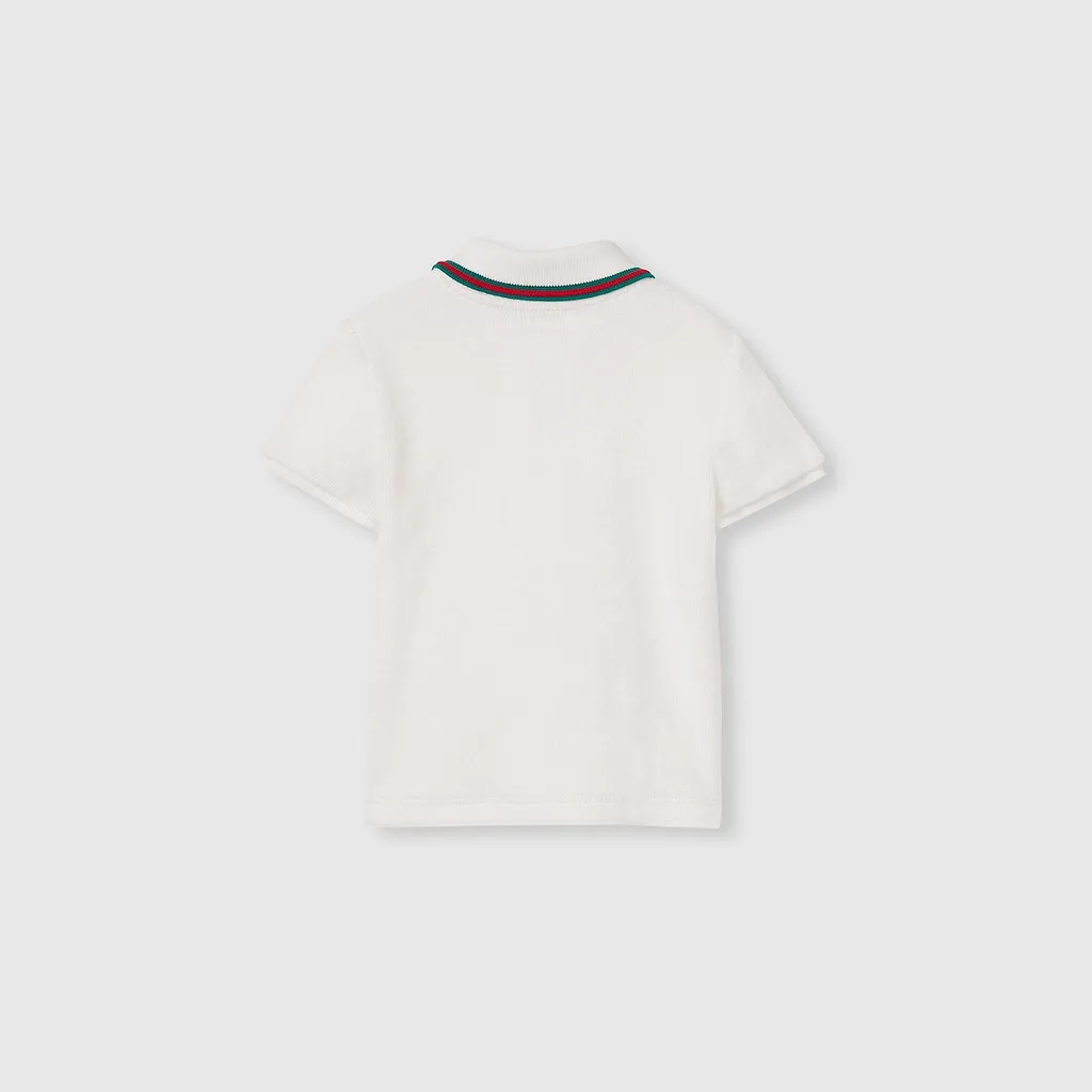 Baby Cotton Polo Shirt With Web