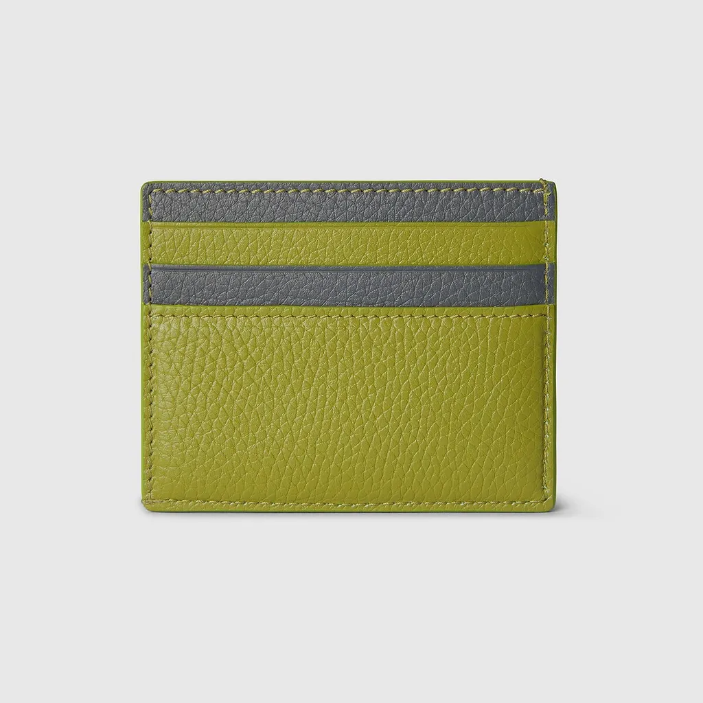 Bi-Colour Card Case With Gucci Logo