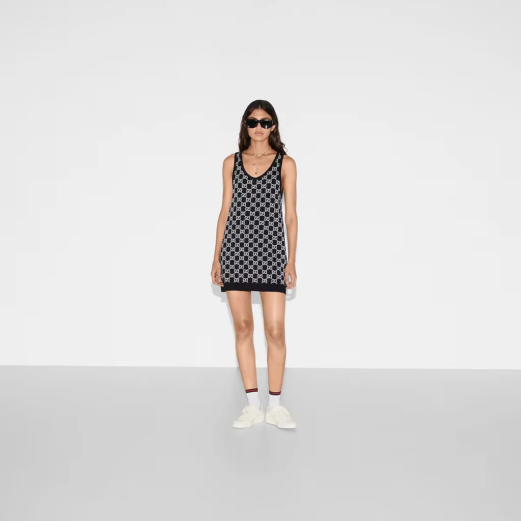 Gg Wool Jacquard Mini Dress