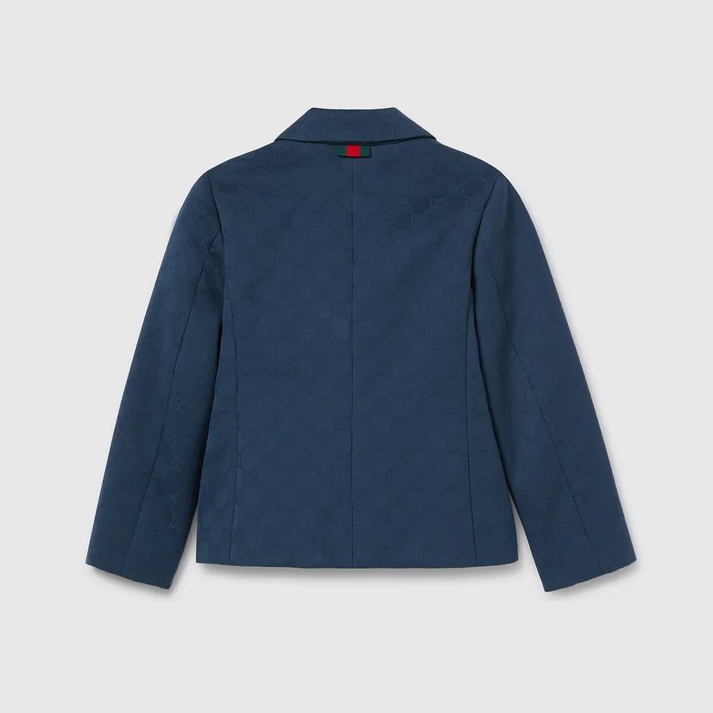 Children's Gg Cotton Jacket With Web