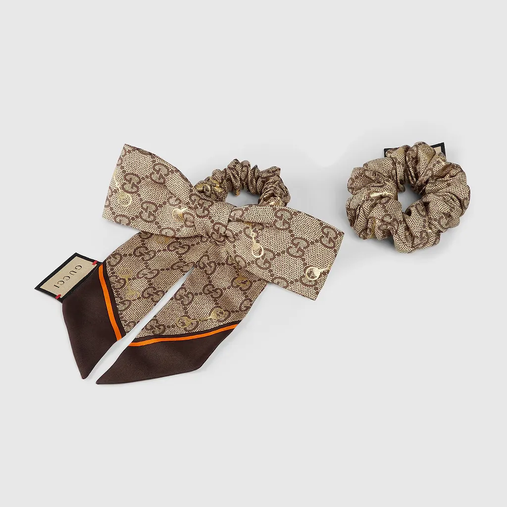 Silk Gg Scrunchie Set