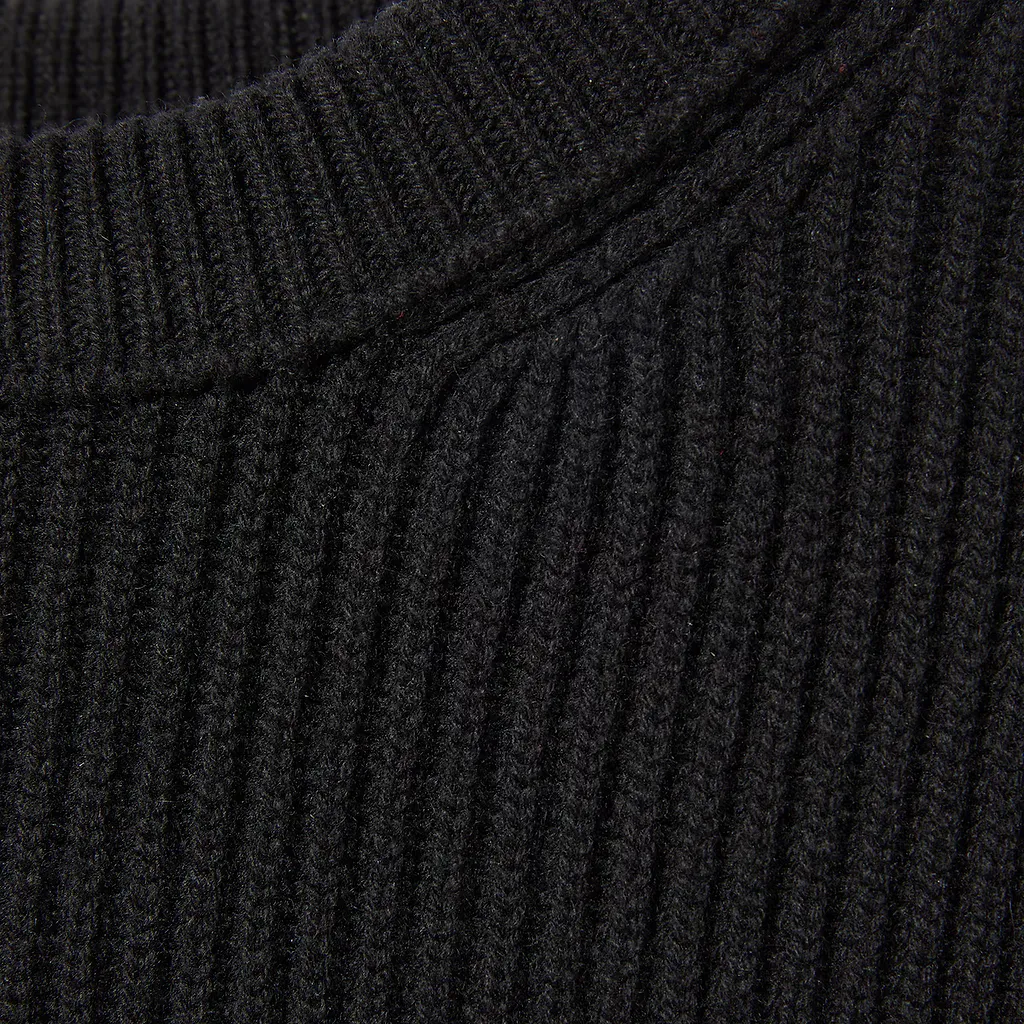 Wool Cashmere Rib Knit Sweater