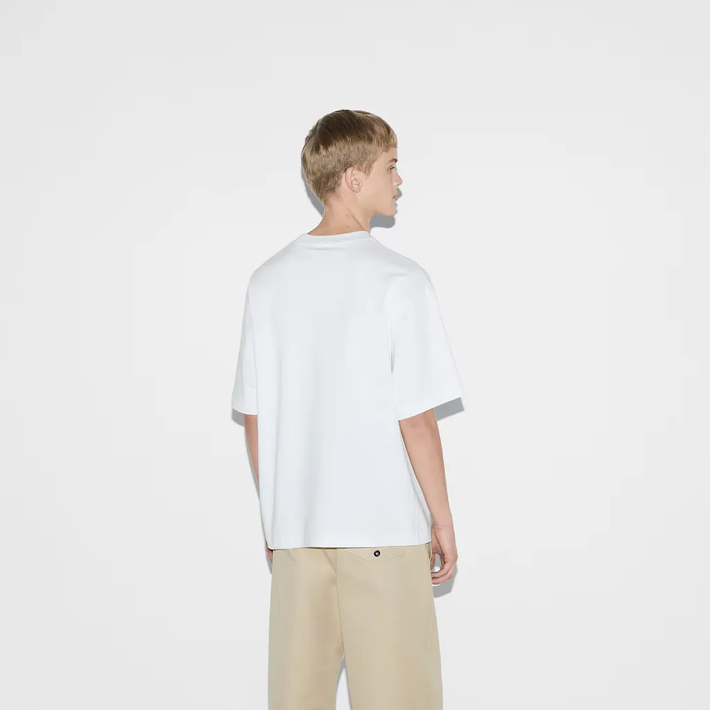 Cotton Jersey T-Shirt With Print