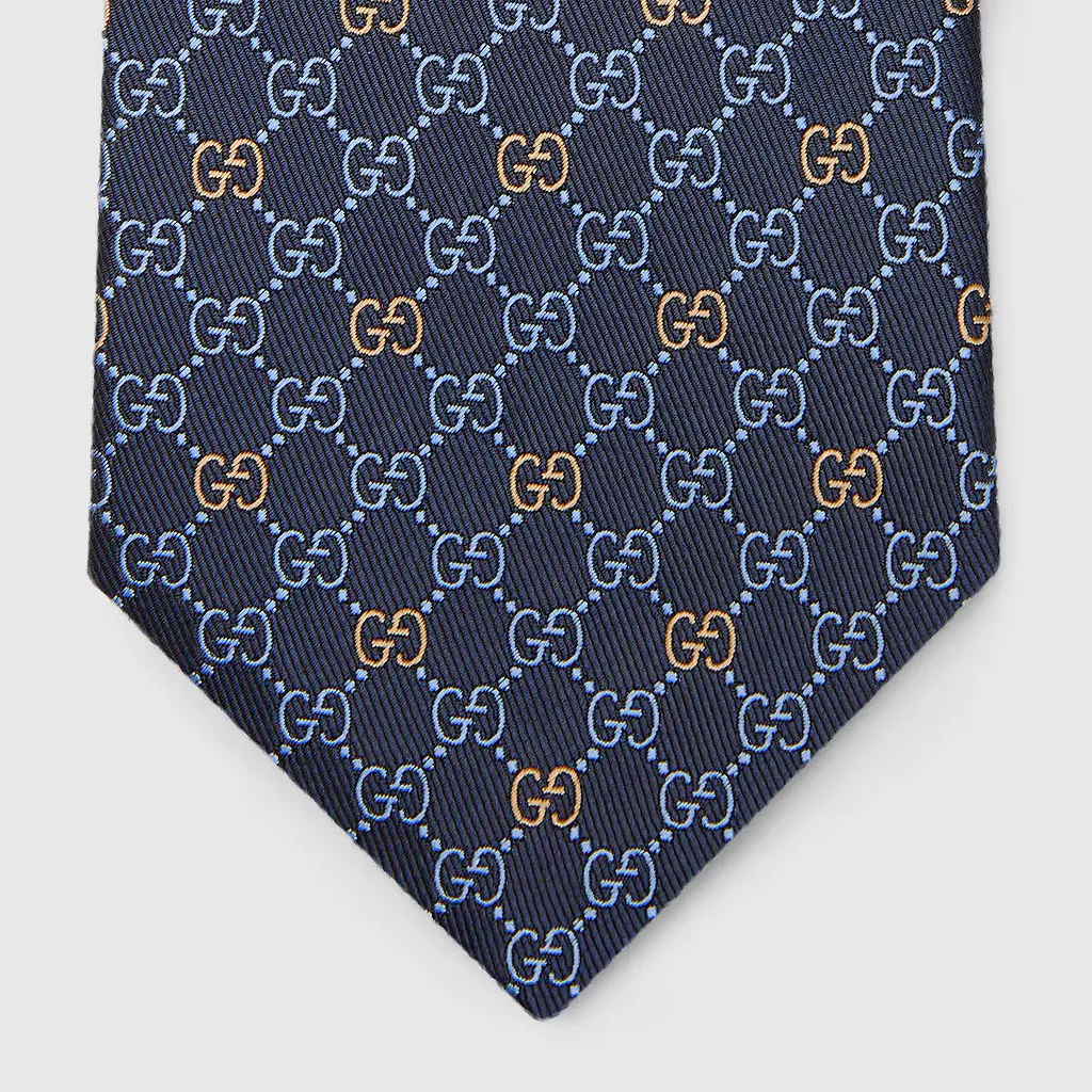Gg Silk Jacquard Tie