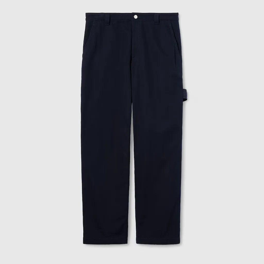 Heavy Cotton Canvas Trousers With Label