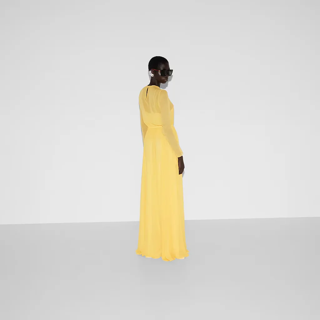 Long Silk Georgette Dress