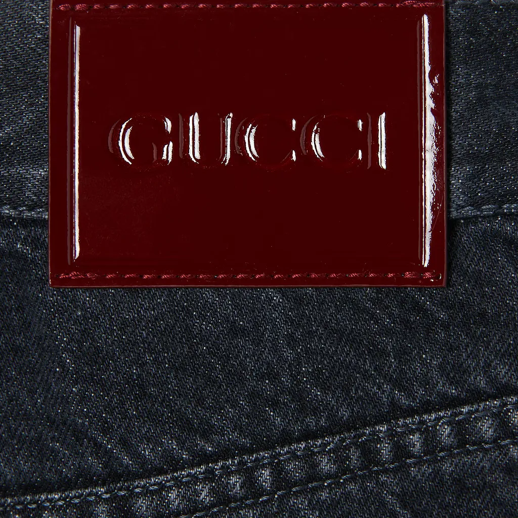 Denim Pant With Gucci Label