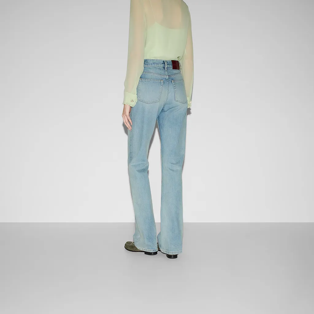 High Rise Boot Cut Denim Pants