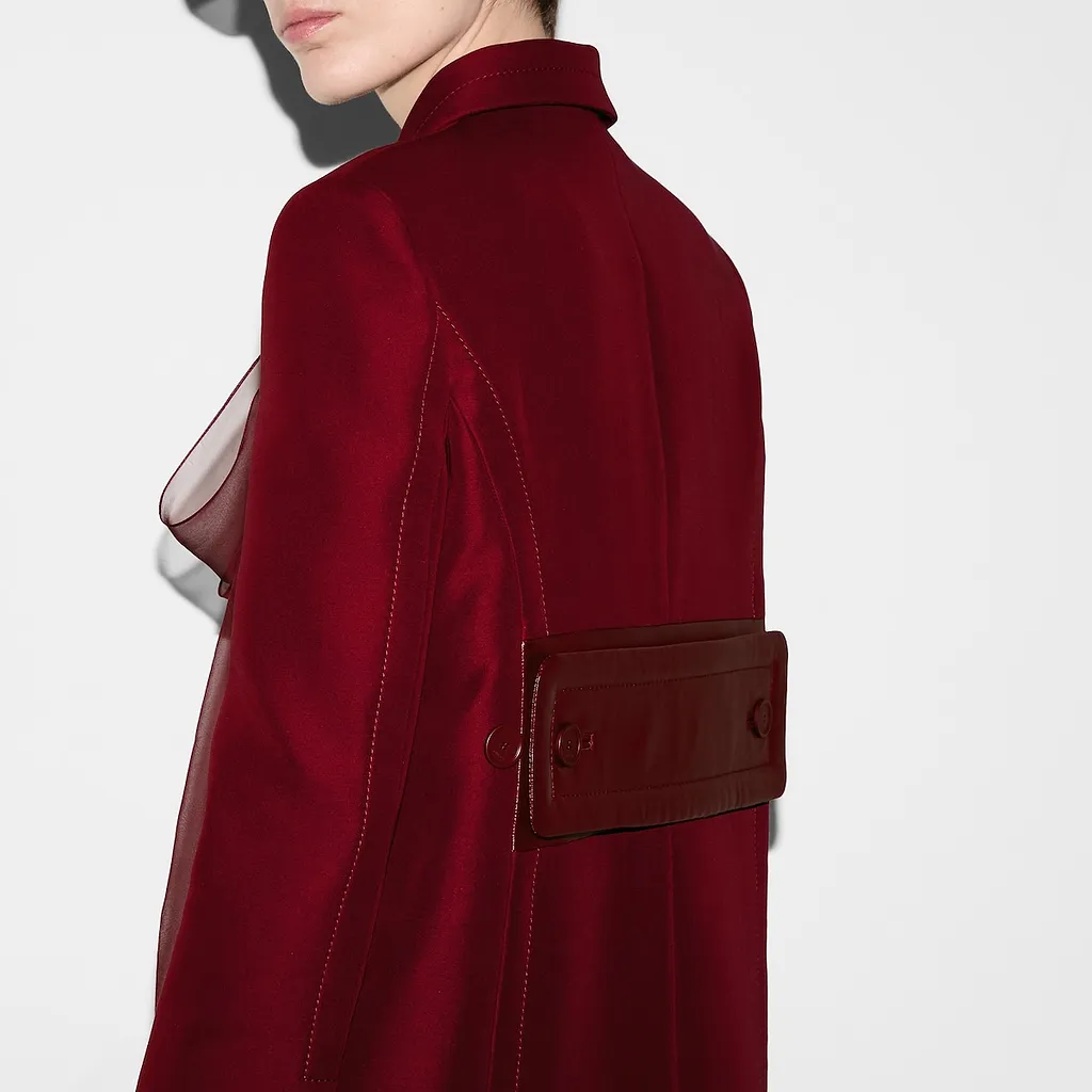 Wool Silk Cady Jacket With Martingale