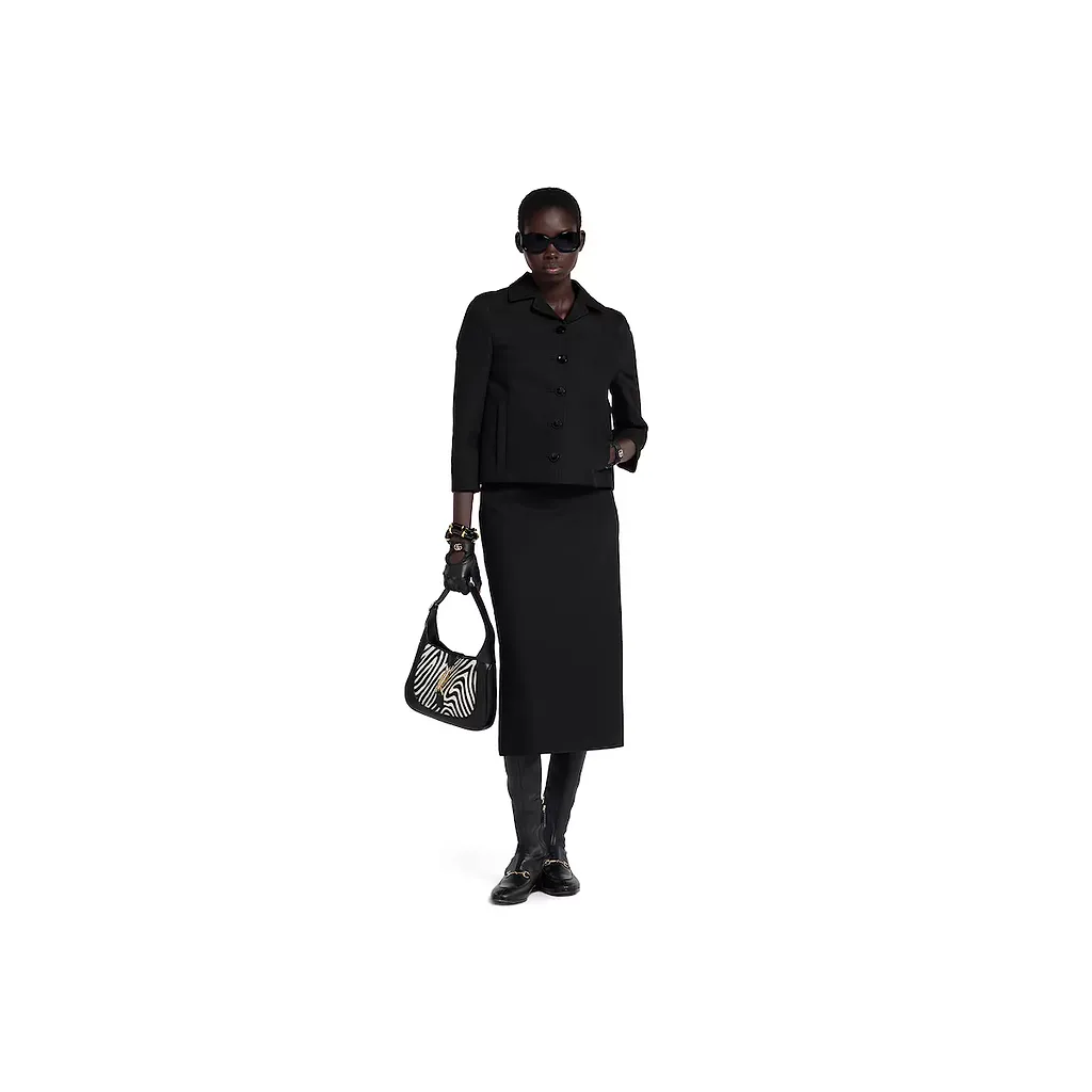 Cotton Gabardine 3/4 Sleeve Jacket