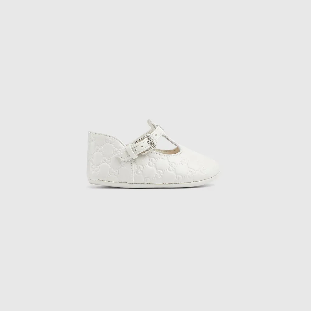 Baby Mini Gg Leather Ballet Flat