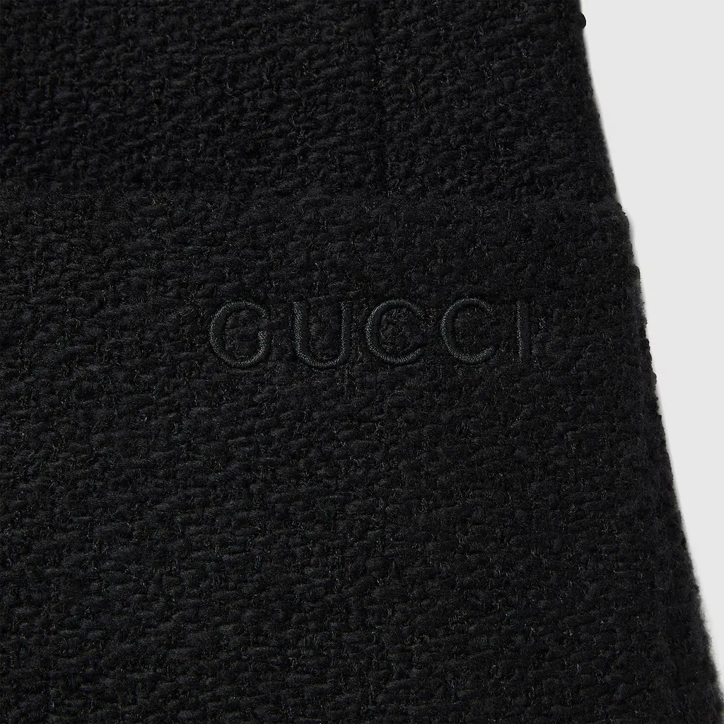 Wool Bouclé Jacket With Embroidery