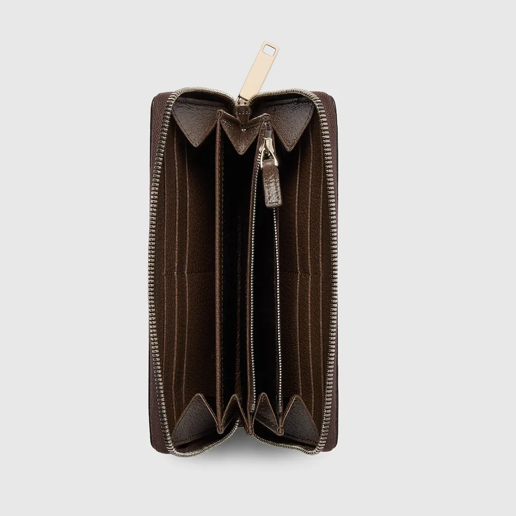 Gg Printed Zip Around Wallet