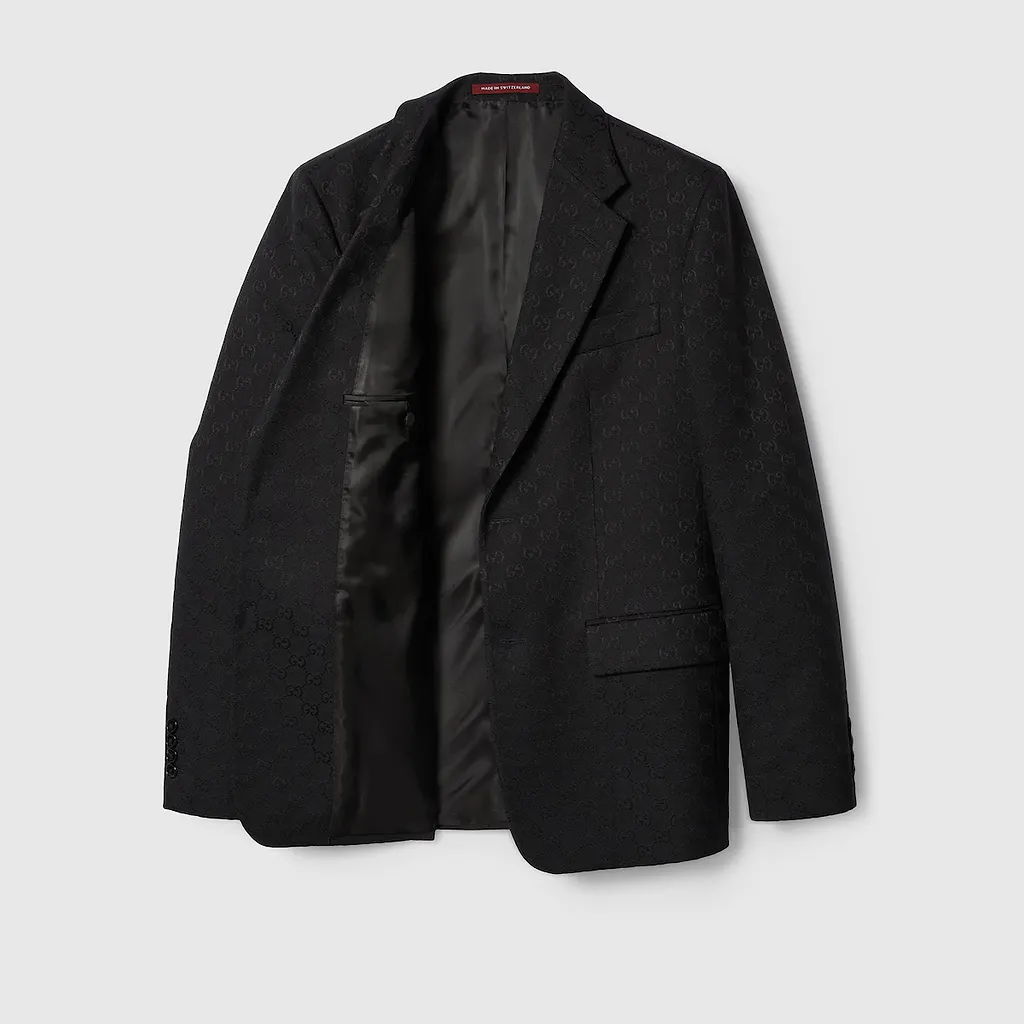Gg Cotton Blend Canvas Jacket