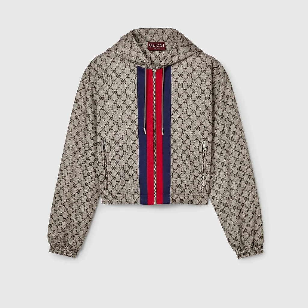 Gg Technical Jersey Zip Jacket
