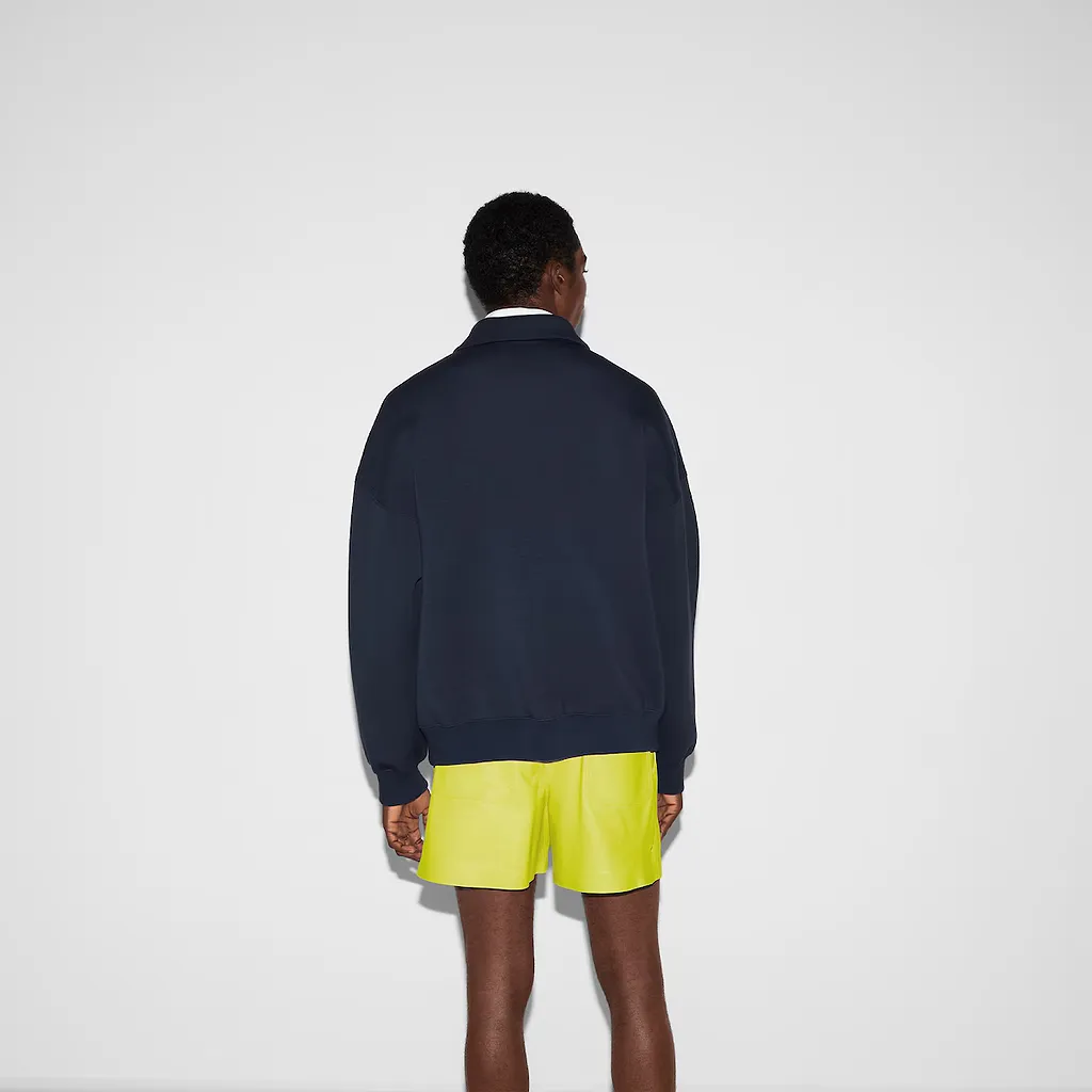 Jersey Half-Zip Jacket With Patch