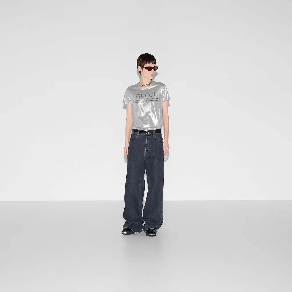 Printed Laminated Cotton T-Shirt