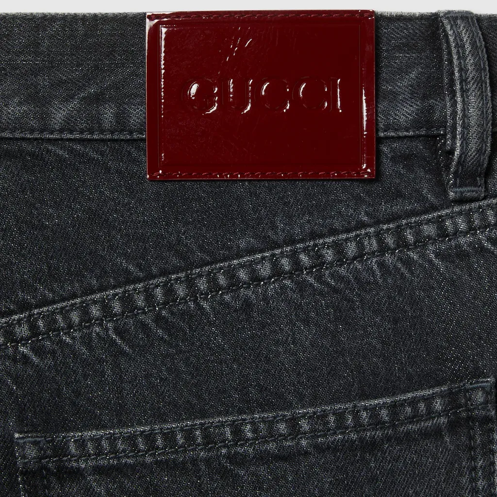 Wide Leg Denim Trouser