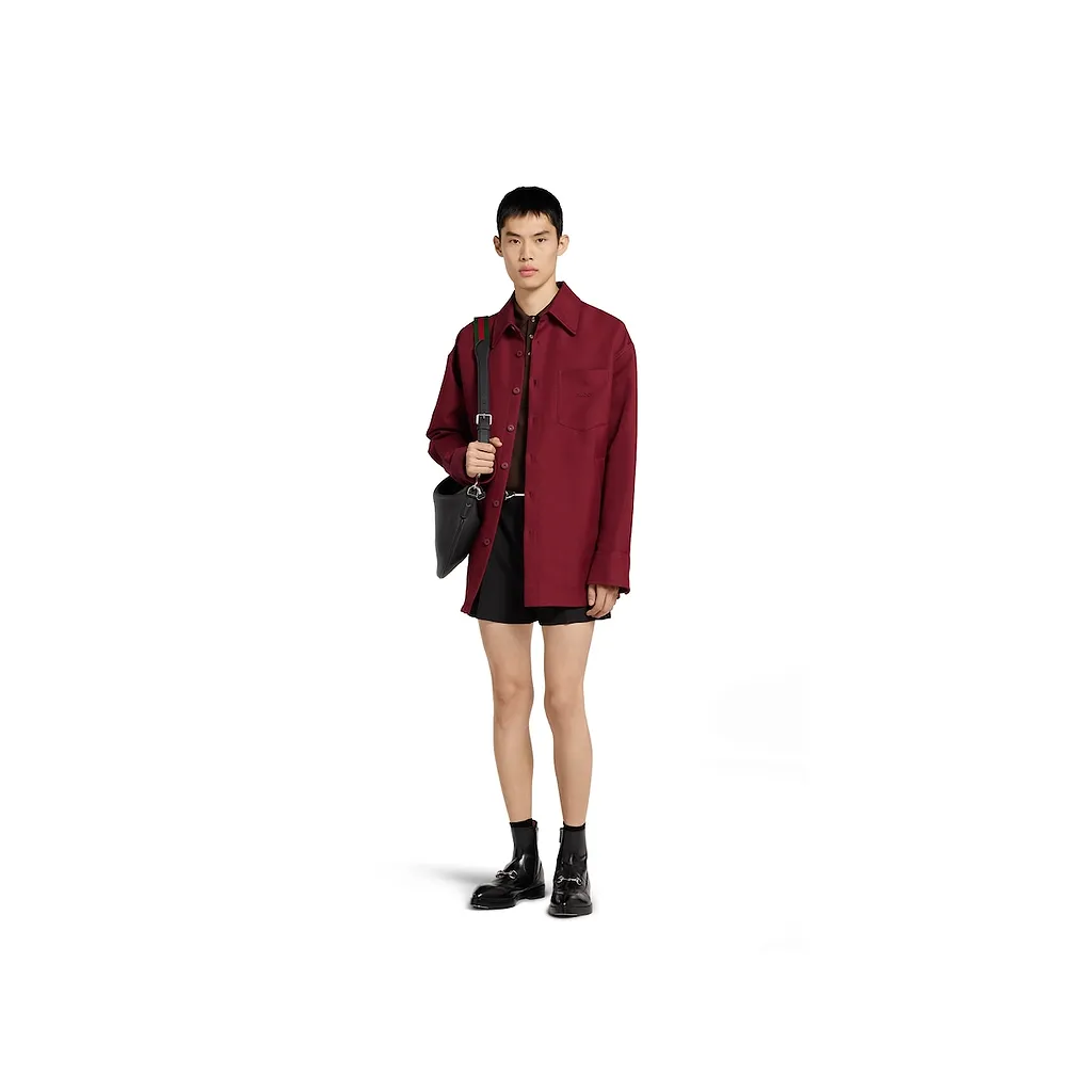 Cotton-Blend Gabardine Oversize Shirt
