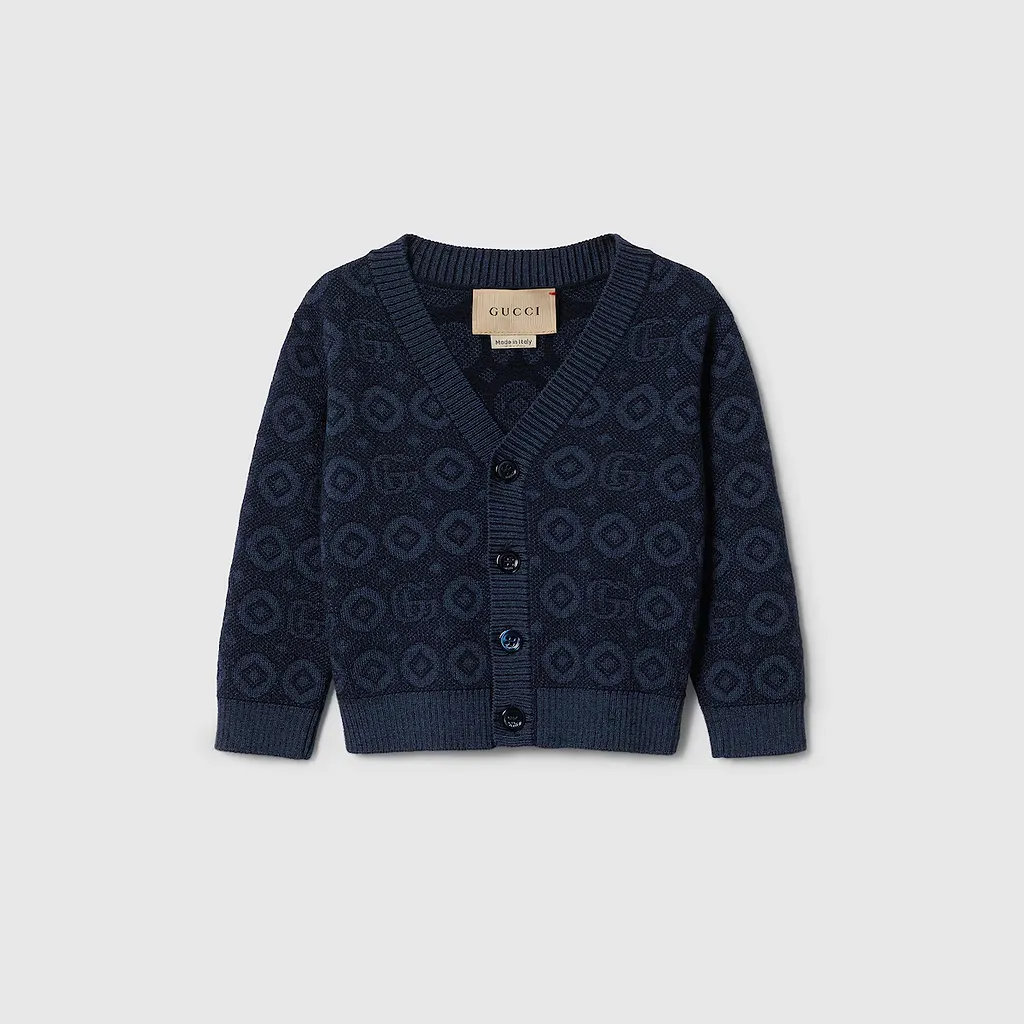 Baby Double G Wool Viscose Cardigan