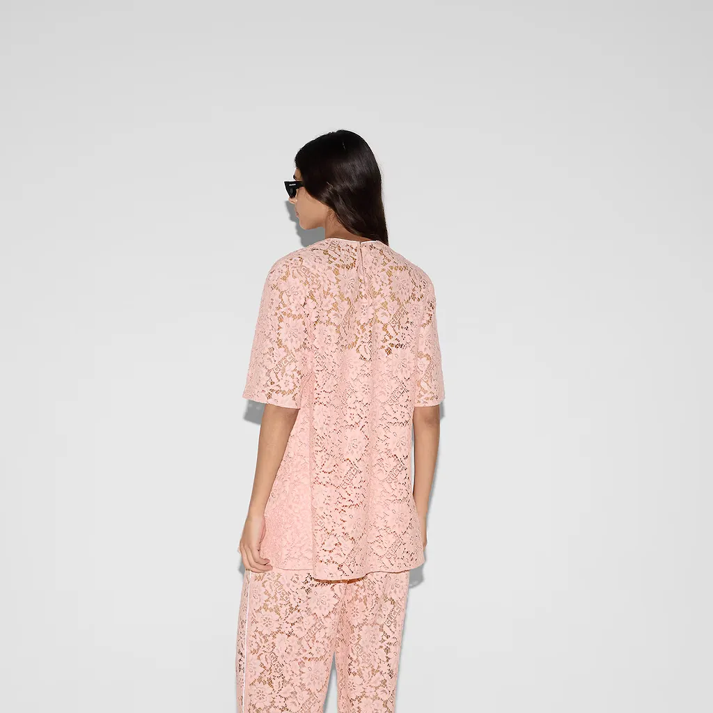 Floral Lace Top With Print