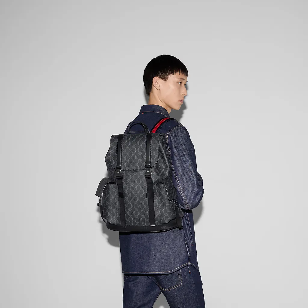 Gg Black Large Backpack
