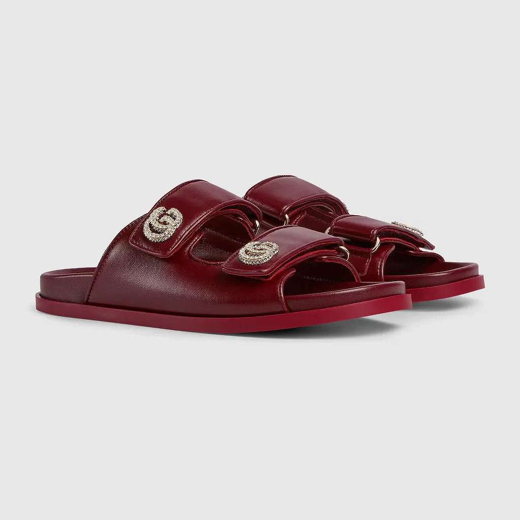 Sandal With Crystal Double G