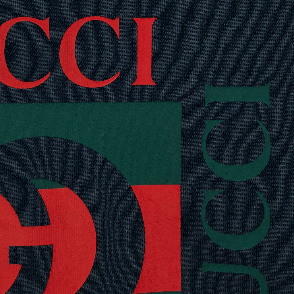 Cotton Jersey T-Shirt With Gucci Print
