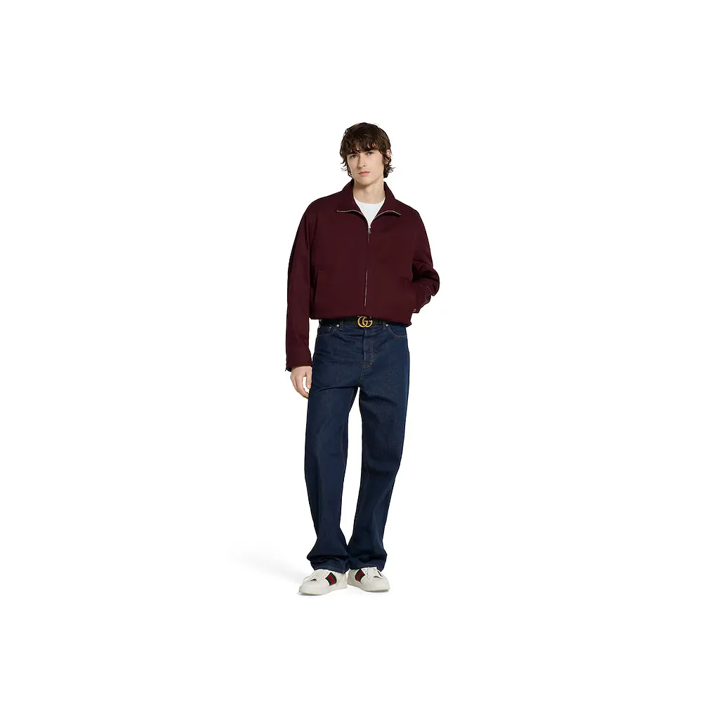 Cotton Gabardine Jacket With Logo