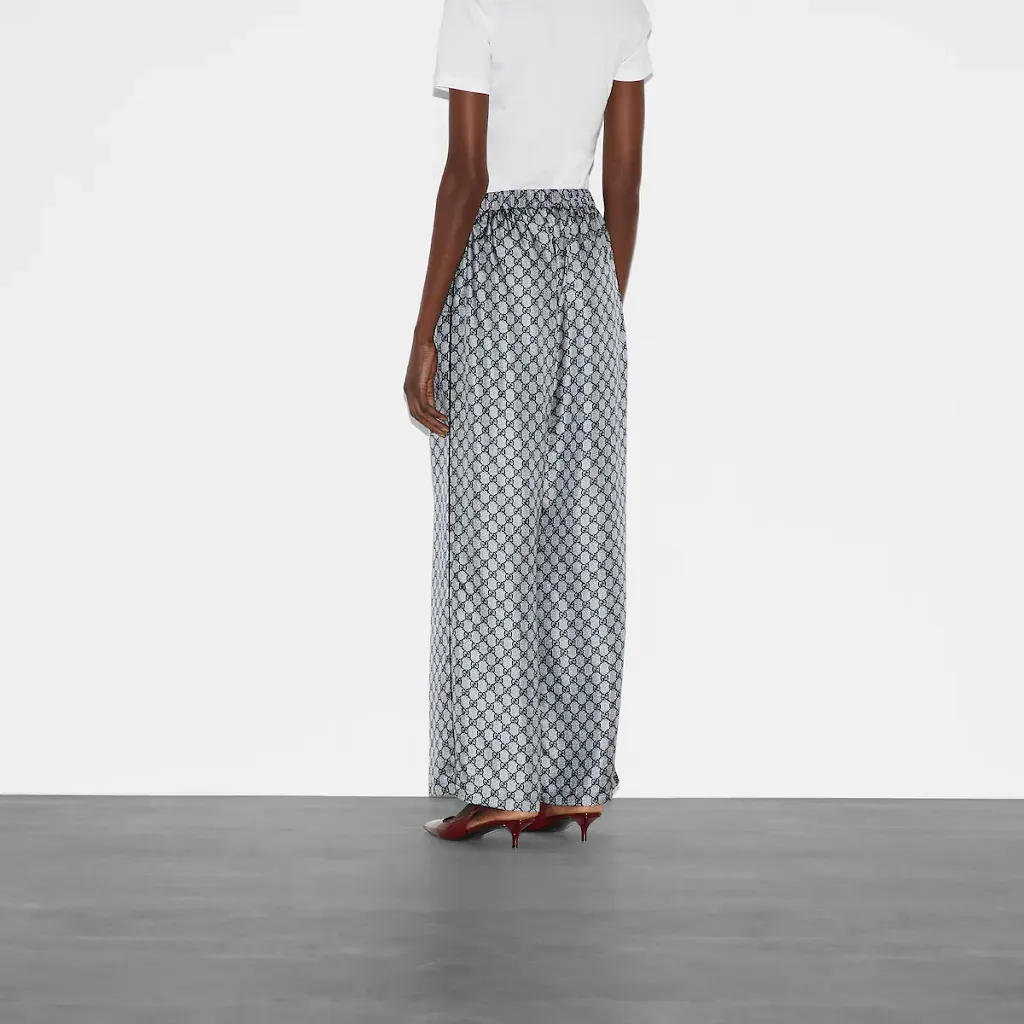 Gg Silk Twill Pants