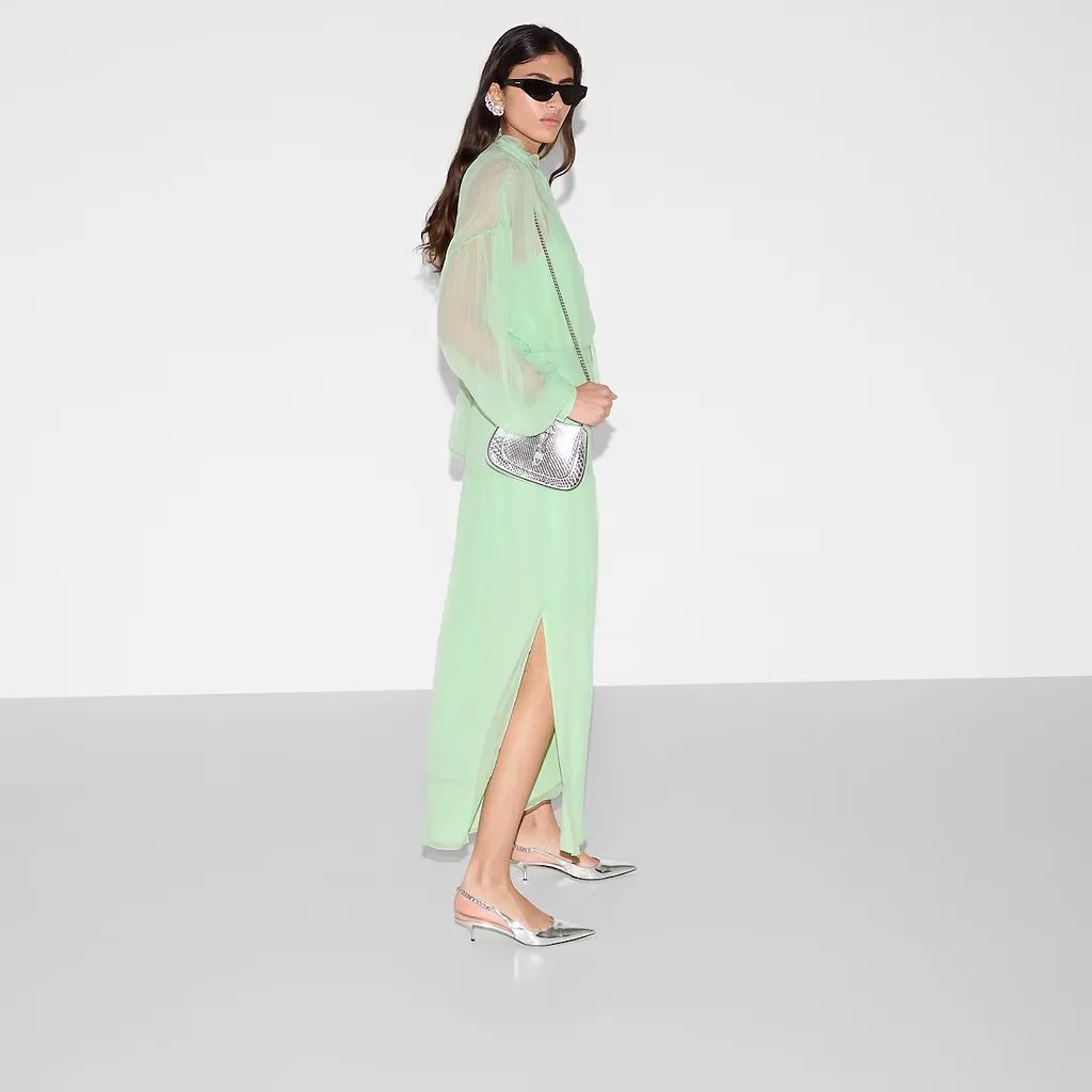 Silk Chiffon Creponne Skirt