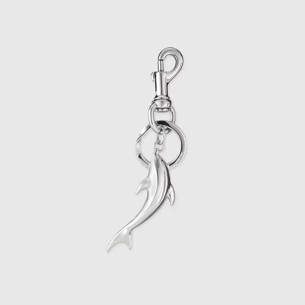 Engraved Dolphin Keychain Charm