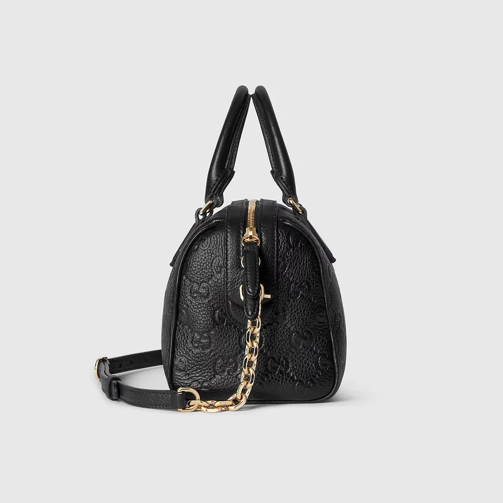 Gg Emblem Medium Boston Bag