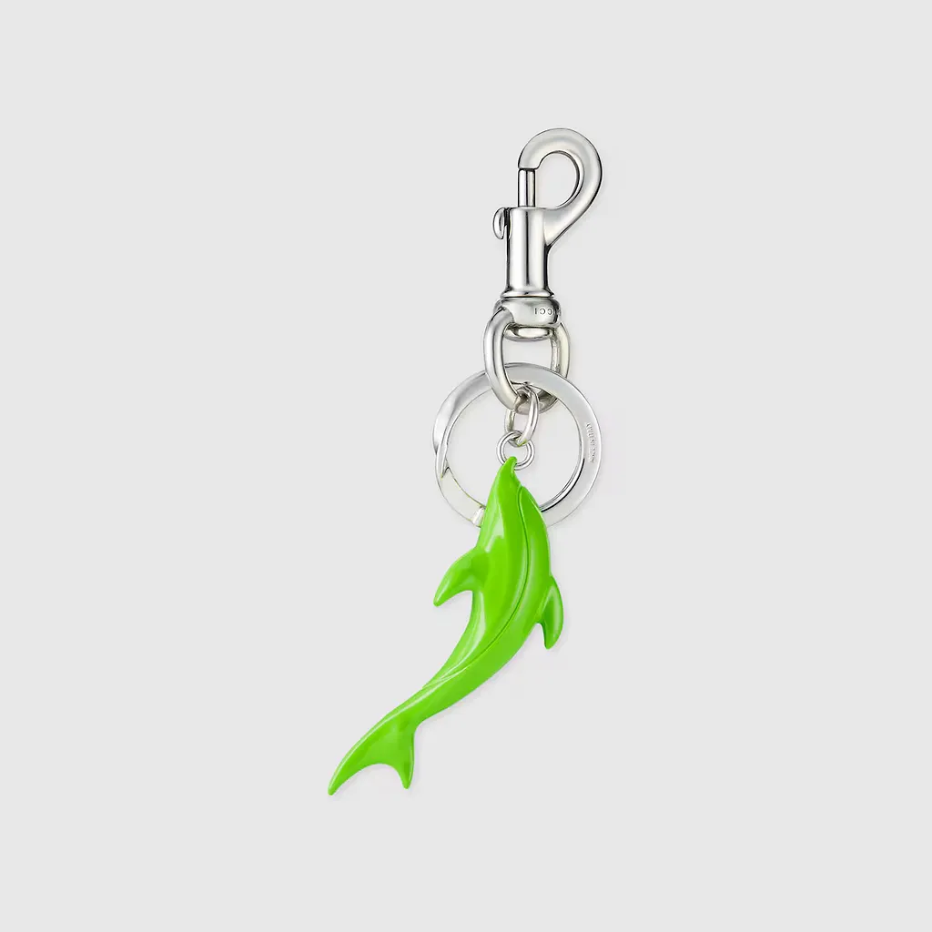 Engraved Dolphin Keychain Charm