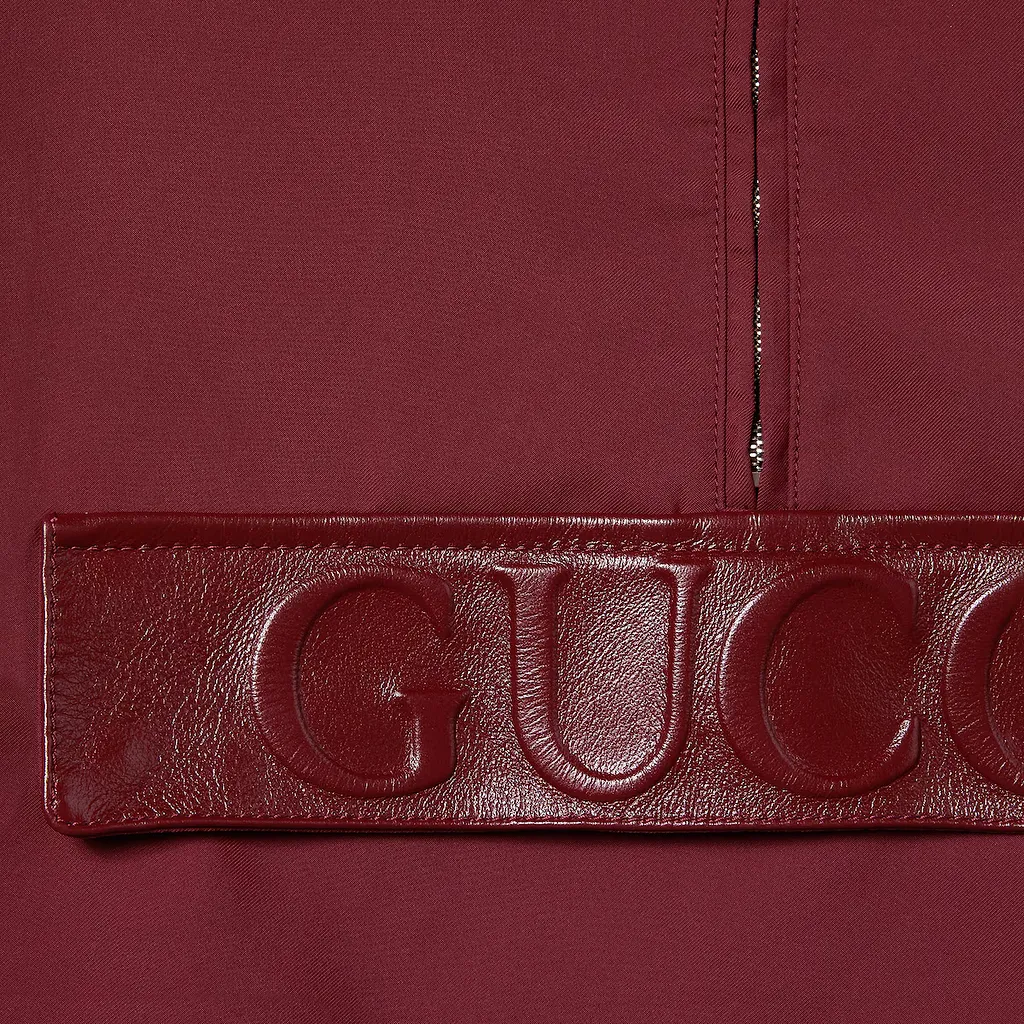 Embossed Gabardine Bomber Jacket